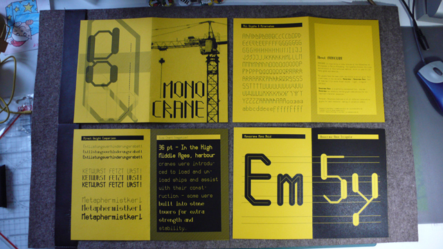 Schriftgestaltung Monocrane Mono