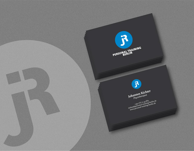 Corporate Identity: PERSONAL TRAINING BERLIN, Visitenkarten, Logo