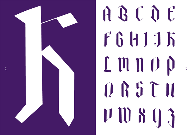 Schriftgestaltung Flittchen (Fraktur), Miriam Horn
