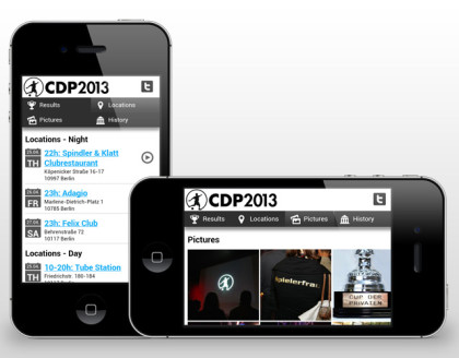 Interfacedesign mobile website Cup der Privaten