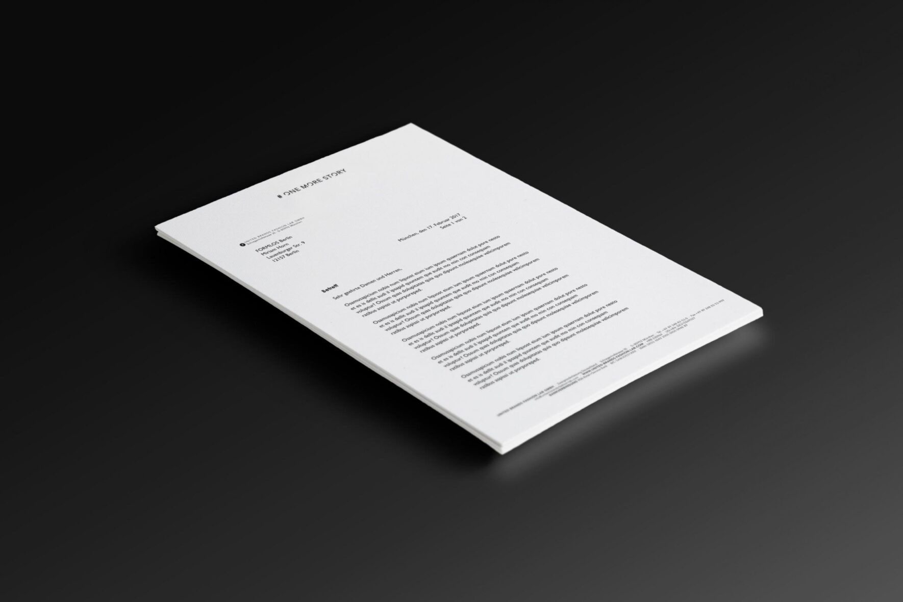 Branding-OneMoreStory-Fashion-Label-Logo-Design_Briefpapier Branding-OneMoreStory-Fashion-Label-Logo-Design_Briefpapier